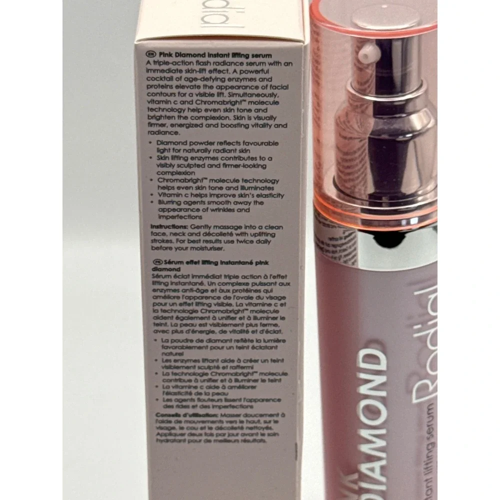 Rodial Pink Diamond Instant Lifting Serum‎ 30ml 1.01oz Vitamin C Brightening New